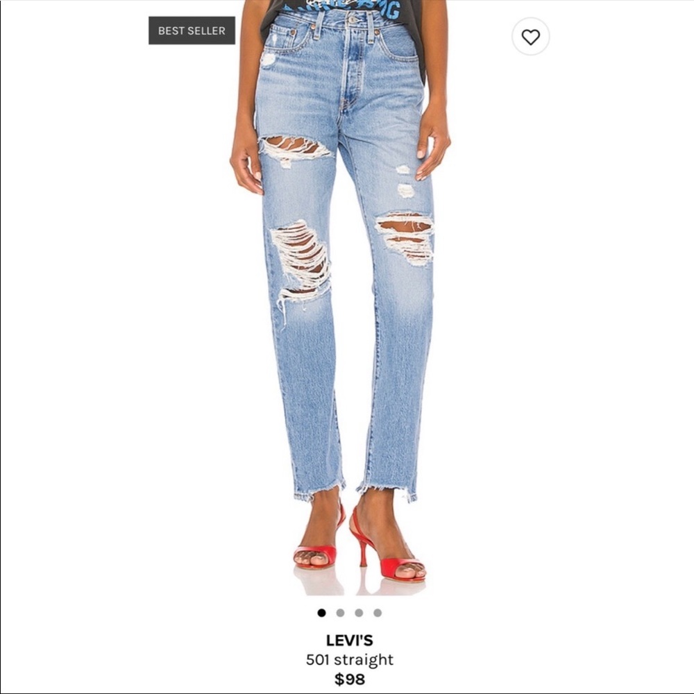 Levi’s 501 Original high rise straight leg jeans